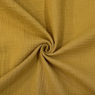 Double gauze/muslin dark ochre