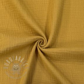 Double gauze/muslin dark ochre ORGANIC