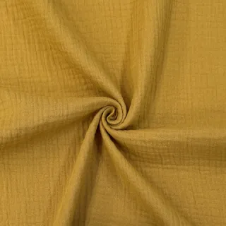 Double gauze/muslin dark ochre ORGANIC