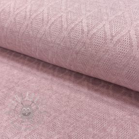 Knitted jacquard Diamond light pink