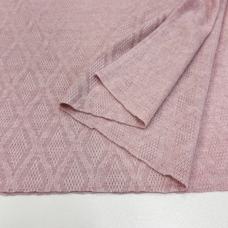 Knitted jacquard Diamond light pink