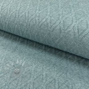 Knitted jacquard Diamond ocean blue