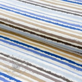 Cotton fabric Small stripes Snoozy old blue