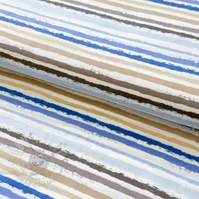 Cotton fabric Small stripes Snoozy old blue