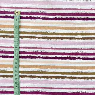 Cotton fabric Small stripes Snoozy old pink