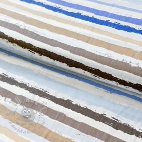 Cotton fabric Big stripes Snoozy old blue