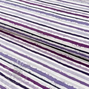 Cotton fabric Small stripes Snoozy violet