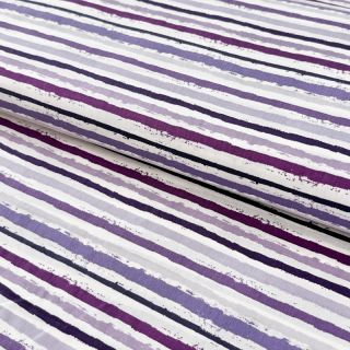 Cotton fabric Small stripes Snoozy violet