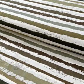 Cotton fabric Big stripes Snoozy taupe