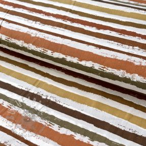 Cotton fabric Big stripes Snoozy brick