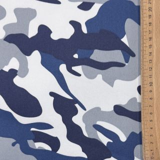 JEANS DENIM STRETCH Camouflage blue