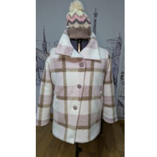 Coat fabric Bouclé Squares design C