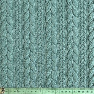 Knitted jacquard Cably dark green
