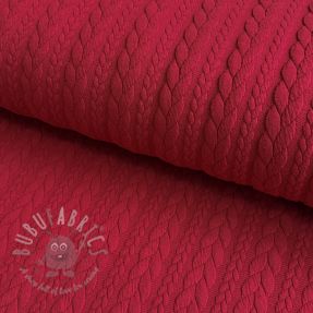 Knitted jacquard Cably dark red