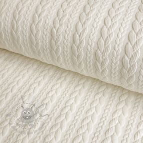 Knitted jacquard Cably off white
