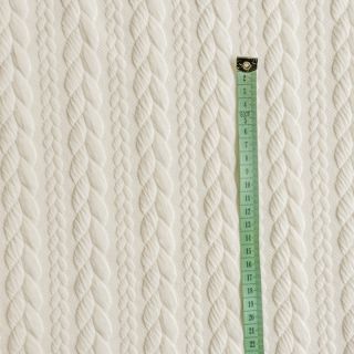 Knitted jacquard Cably off white