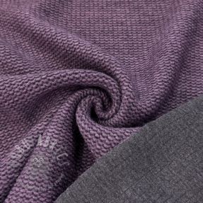 Coat fabric DOUBLE FACE WITH JERSEY violet