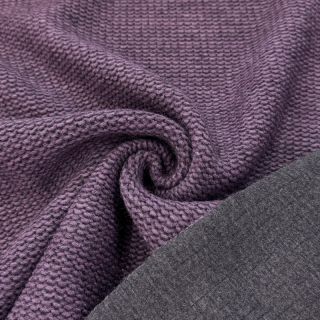 Coat fabric DOUBLE FACE WITH JERSEY violet