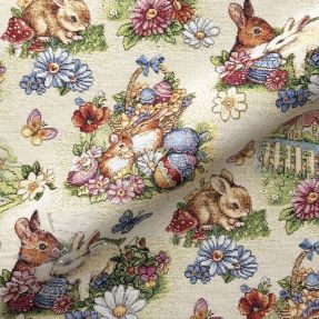 Decoration fabric GOBELIN PREMIUM Blossom Bunny Garden