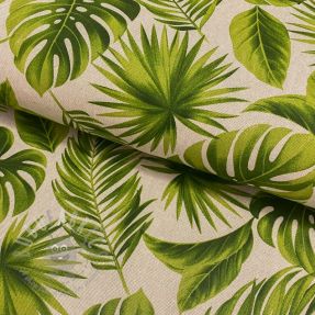 Decoration fabric Linenlook Plant leaves