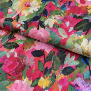 Cotton fabric VOILE Flower explosion digital print