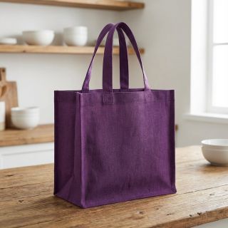 Linen enzyme washed dark purple