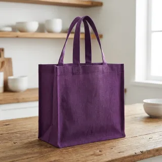Linen enzyme washed dark purple
