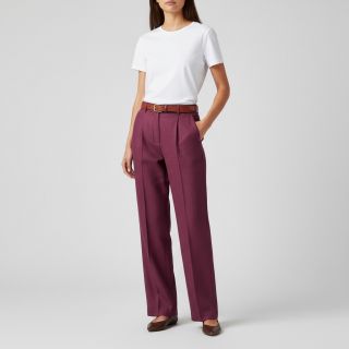 Linen enzyme washed wine red