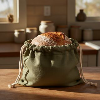 Linen enzyme washed dark moss green