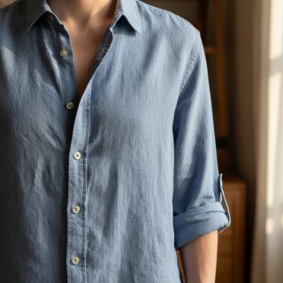 Linen enzyme washed STONEWASHED PREMIUM cloud blue