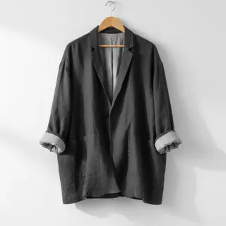 Linen enzyme washed STONEWASHED PREMIUM black