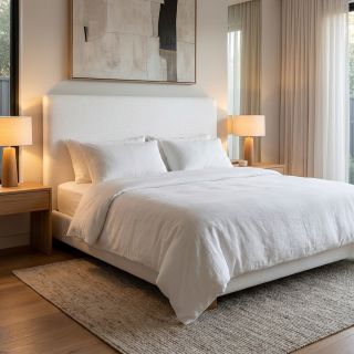 Linen enzyme washed STONEWASHED PREMIUM white