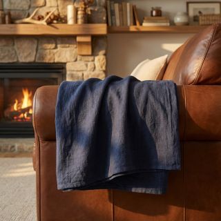 Linen enzyme washed STONEWASHED PREMIUM marine