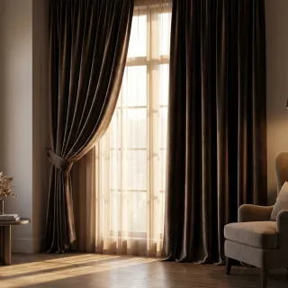 Cosy VELVET LIGHT wood brown