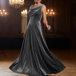 Cosy VELVET STRETCH dark grey