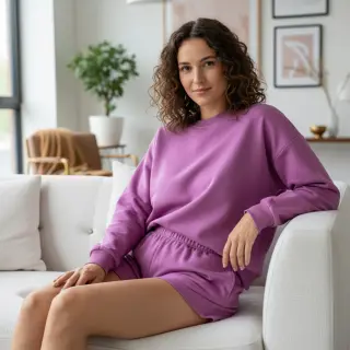 Sweat fabric PREMIUM crocus