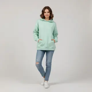 Sweat fabric PREMIUM misty jade
