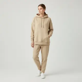 Sweat fabric PREMIUM light pebble