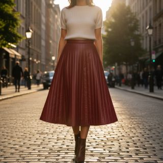 Stepped fabric Classic terracotta