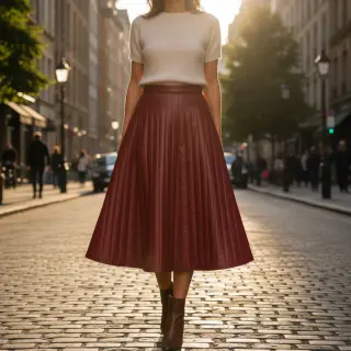 Stepped fabric Classic terracotta