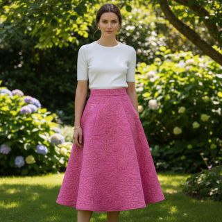 Stepped fabric Flowers pink