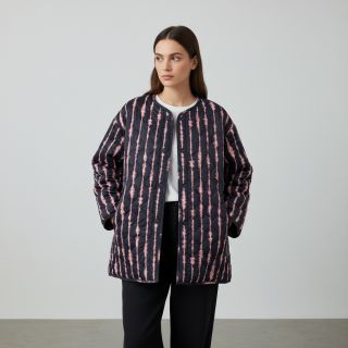 Stepped fabric VELVET Stripes navy