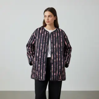 Stepped fabric VELVET Stripes navy