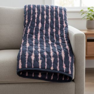 Stepped fabric VELVET Stripes navy