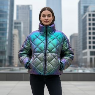 Stepped fabric FOIL Rainbow multi