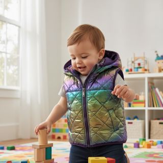 Stepped fabric FOIL Rainbow multi