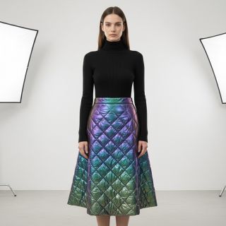 Stepped fabric FOIL Rainbow multi