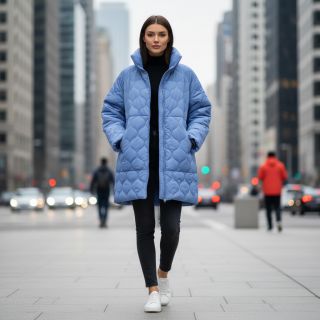 Stepped fabric Round lavender