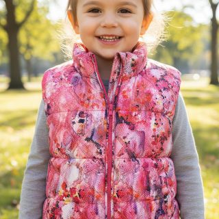 Stepped fabric Snake gardini pink