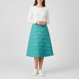 Stepped fabric Graphic square cyan cerise